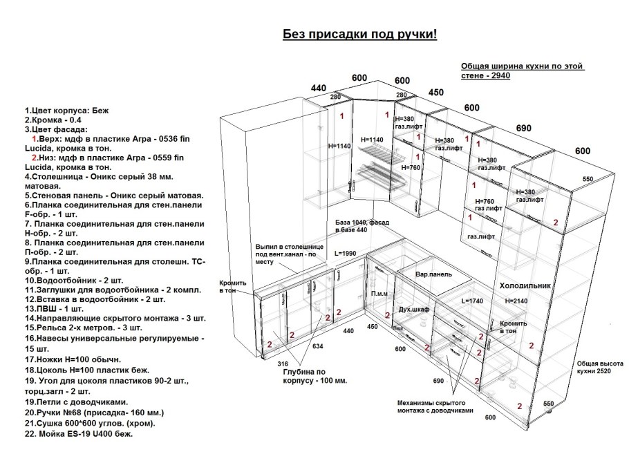 Высота цоколя кухонного гарнитура