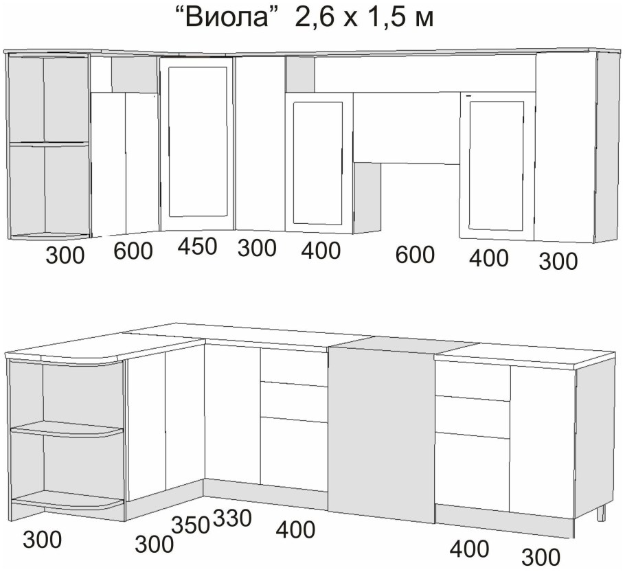 Стандартные Размеры кухонного гарнитура