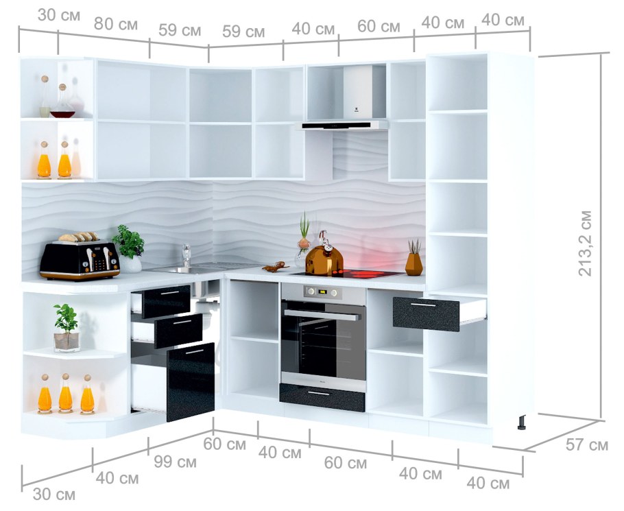 Угловая кухня Валерия м-10 (2400/2300)