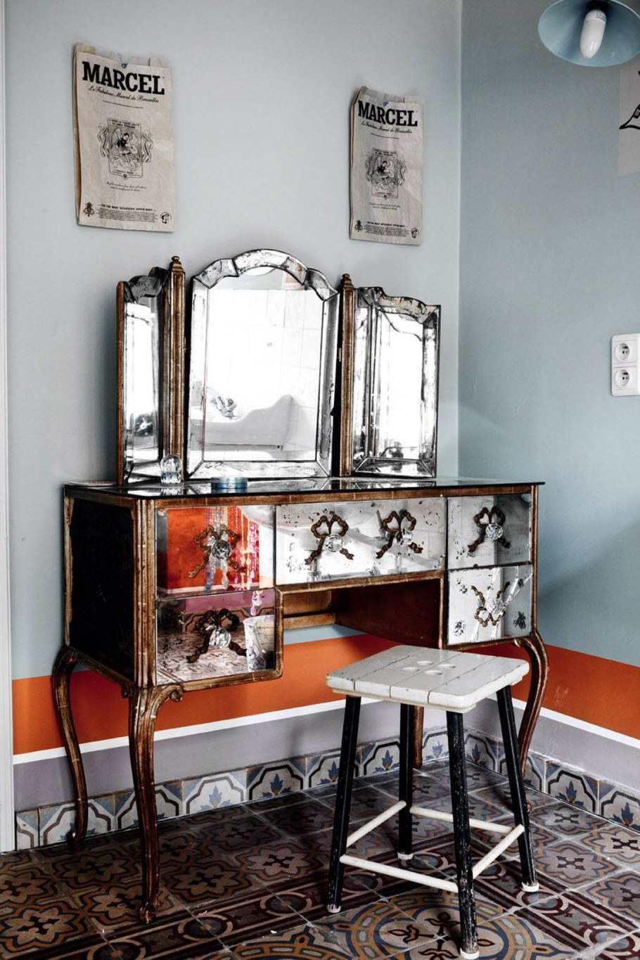 Трельяж с зеркалом Винтаж