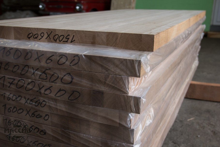 Щит дубовый цельноламельный 50мм