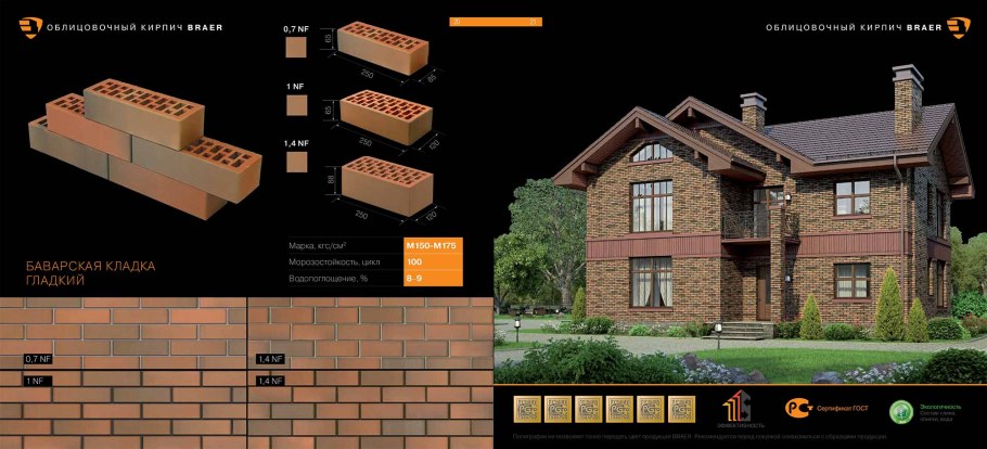 Текстура кирпича Браер Баварская кладка