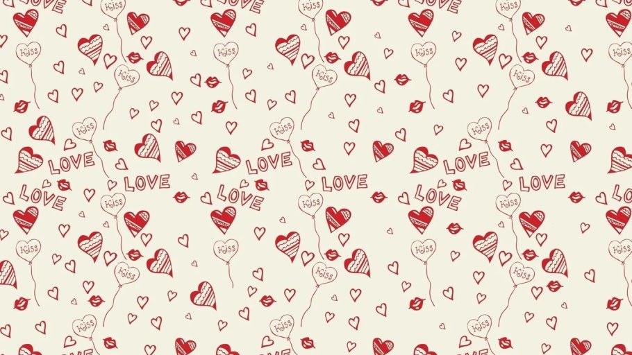 Мелкие сердечки на белом фоне