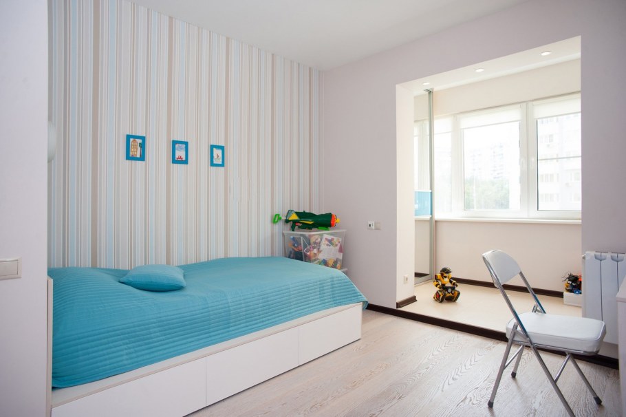 Однотонный интерьер детской