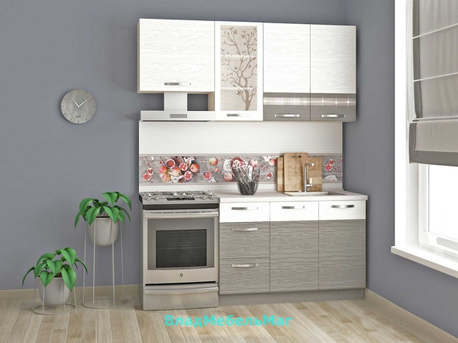 Кухня графит Давита угловая