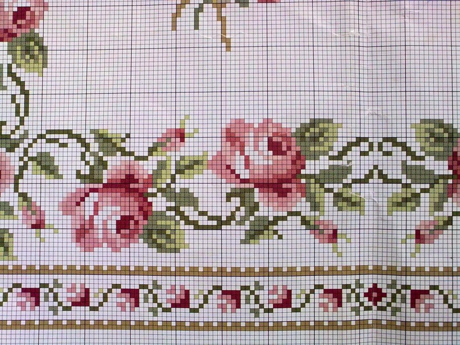 Вышивка крестом рушников бордюры