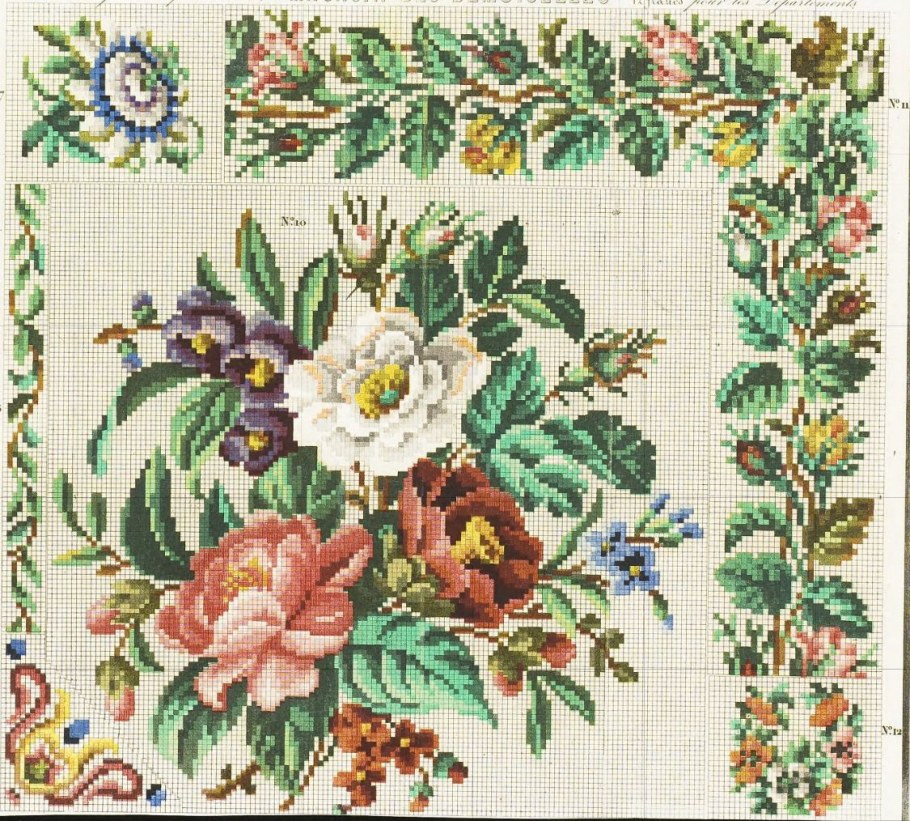 Старинная вышивка крестиком