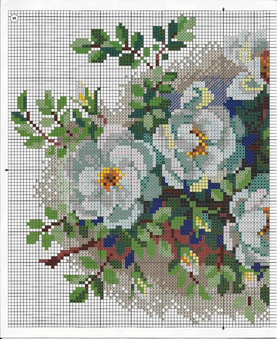 Вышивка шиповник