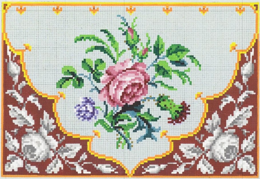 Старинная вышивка крестом сумочки