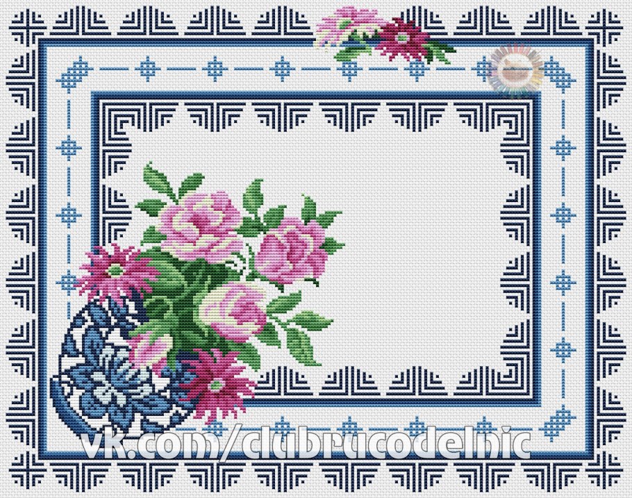 Вышивка крестом салфетки