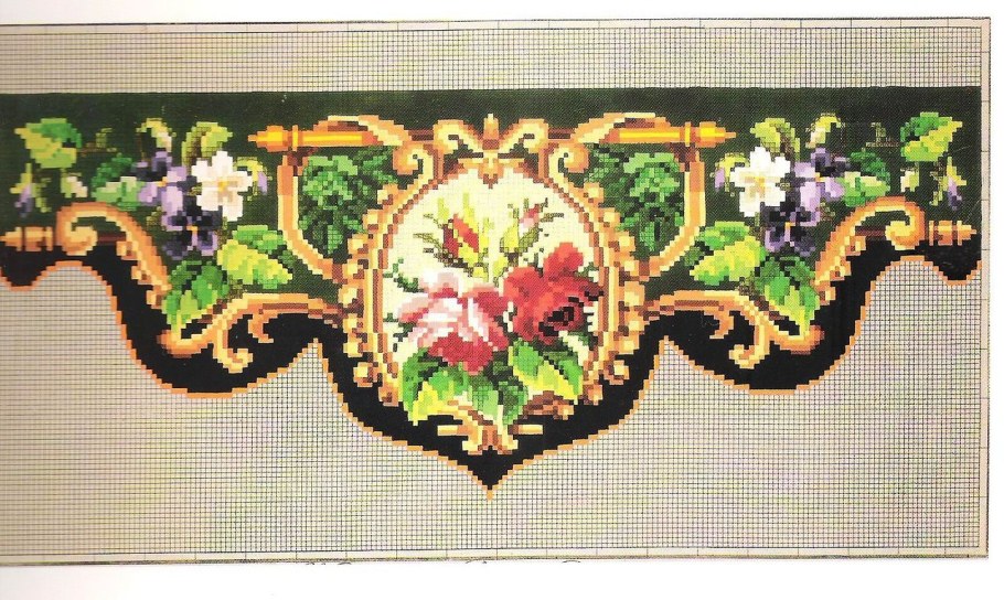 Старинные шторы с вышивкой