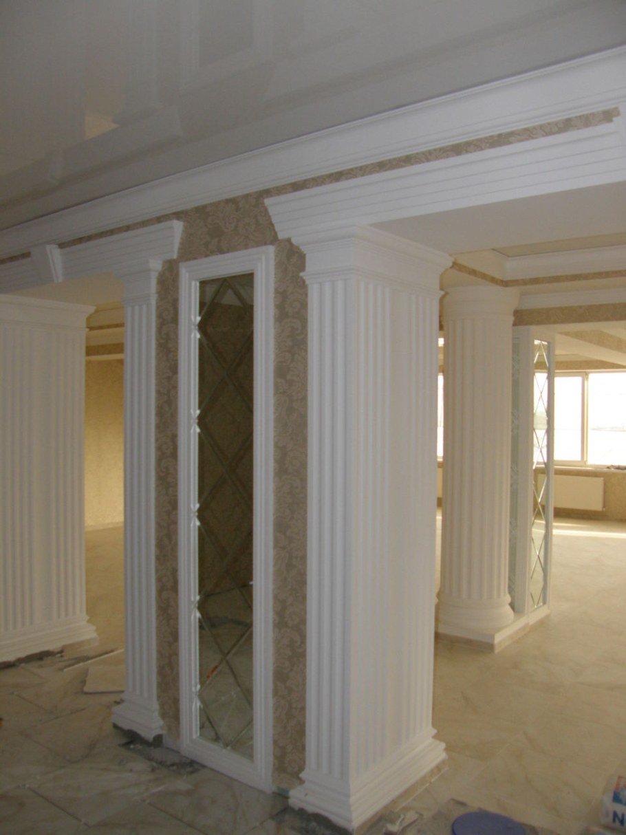 Полиуретановые колонны в интерьере