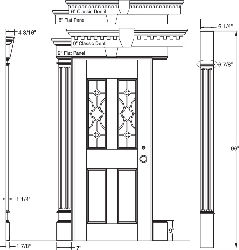 Пилястры дверные Mid America