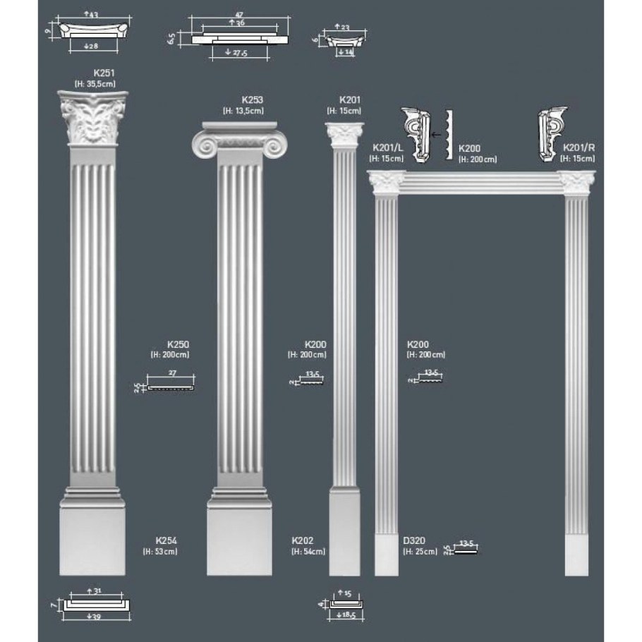 K202 база пилястры Orac Dеcor