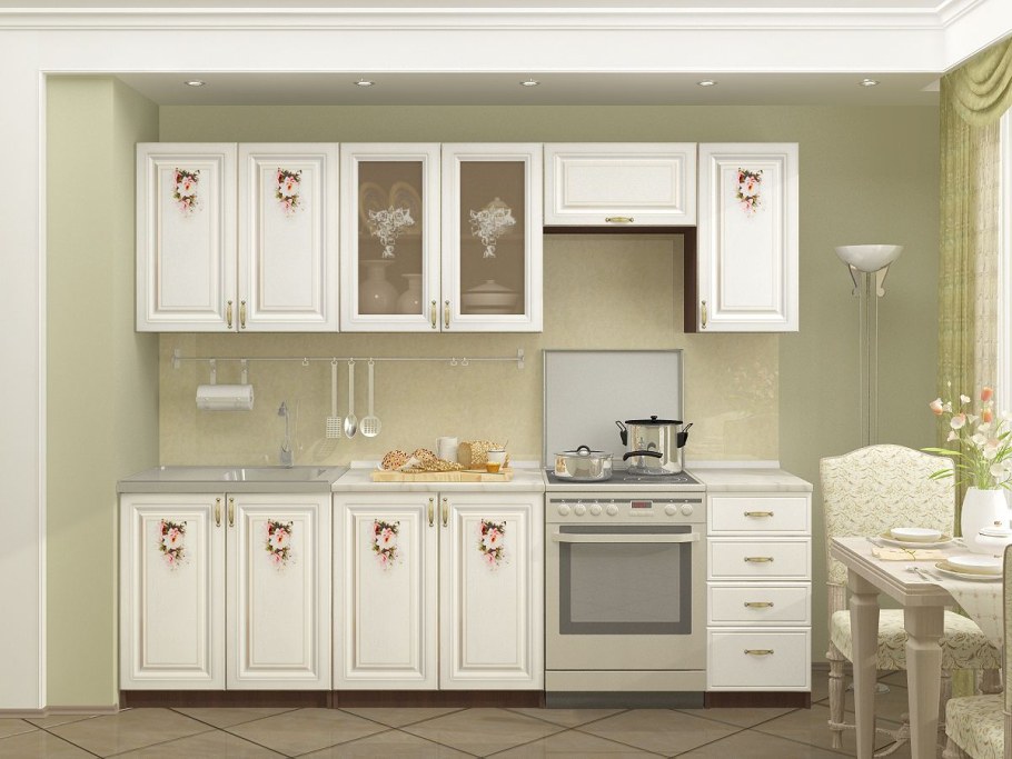 Кухня Лиза 1 МДФ 2.0М Сандал/белый