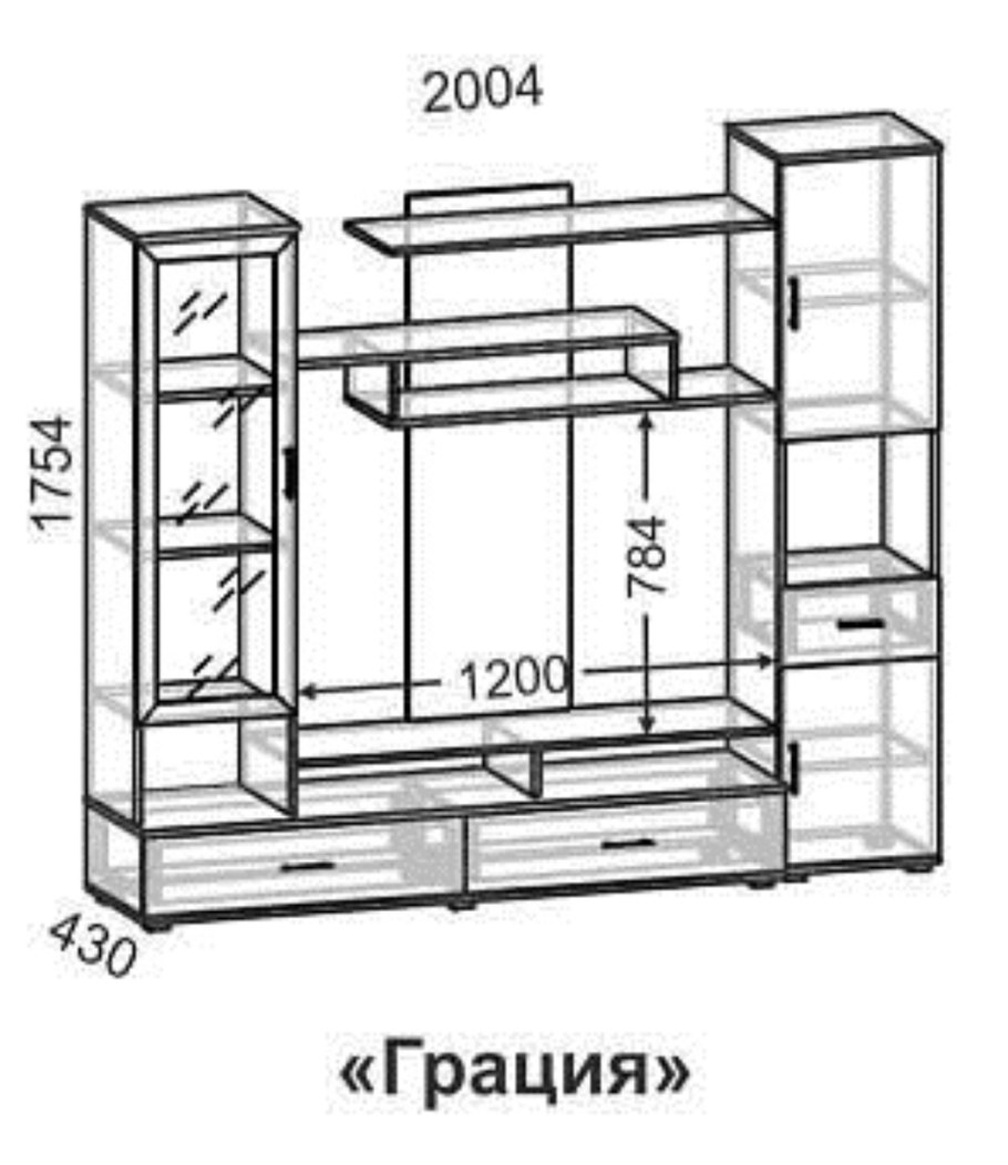 Стенка ТВ Грация