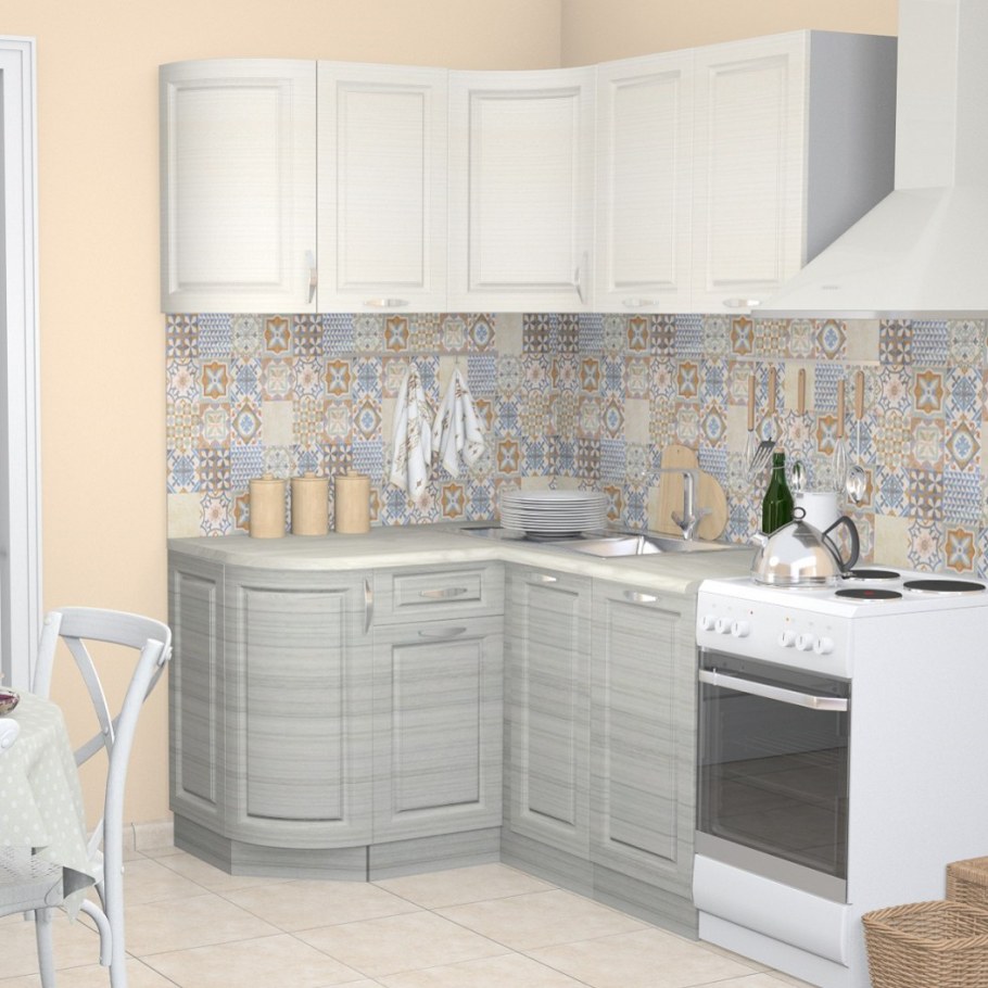 Кухня Румба фабрика Диал фасады Сандал белый Сандал