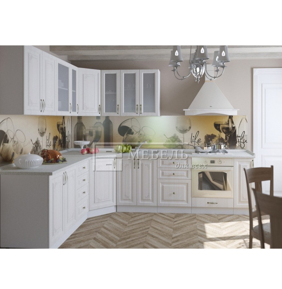 Кухня Виктория угловая белый Сандал
