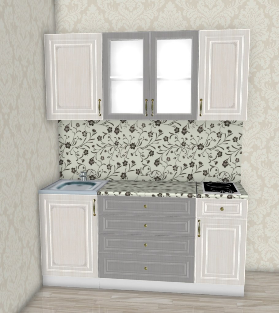 Кухня Виктория белый Сандал Сурская мебель