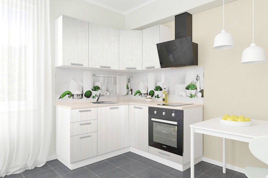 Кухня лайм1.8м лайм глянец БТС