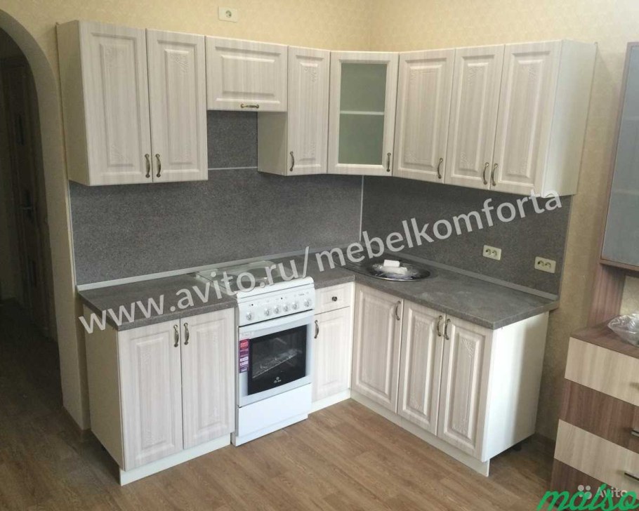 Кухня Виктория угловая белый Сандал