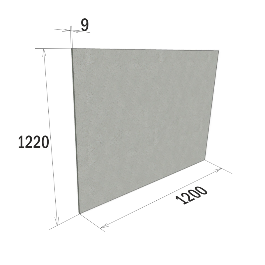 Плита фиброцементная ЛТМ ФЛАММА 1200х610х9мм
