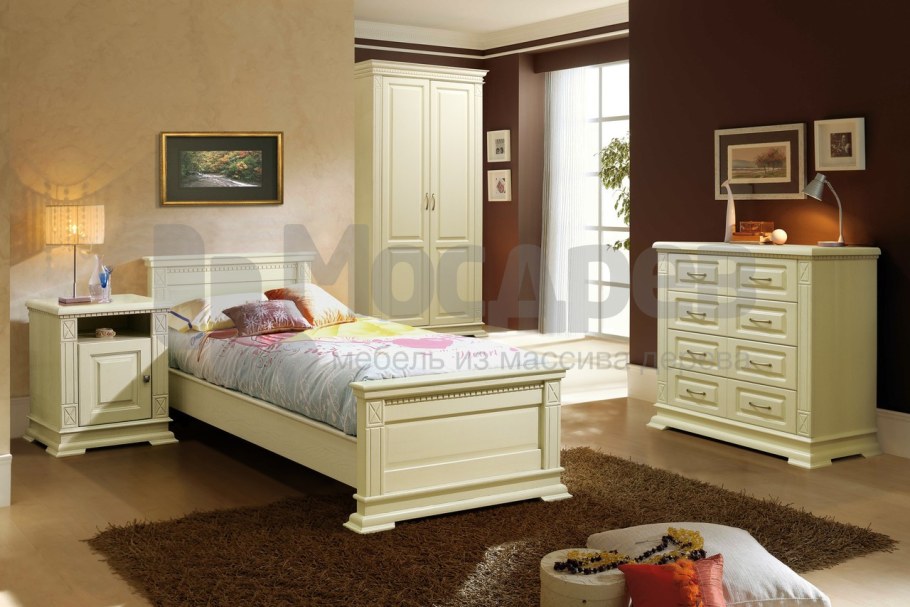 Спальня Алези Пинскдрев слоновая кость