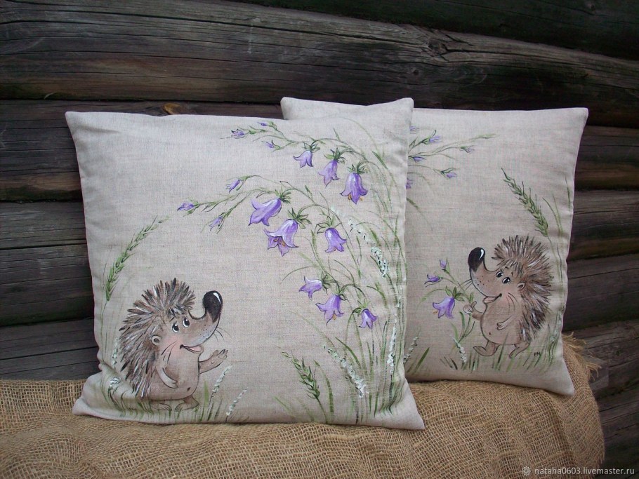 Наволочка декоративная льняная