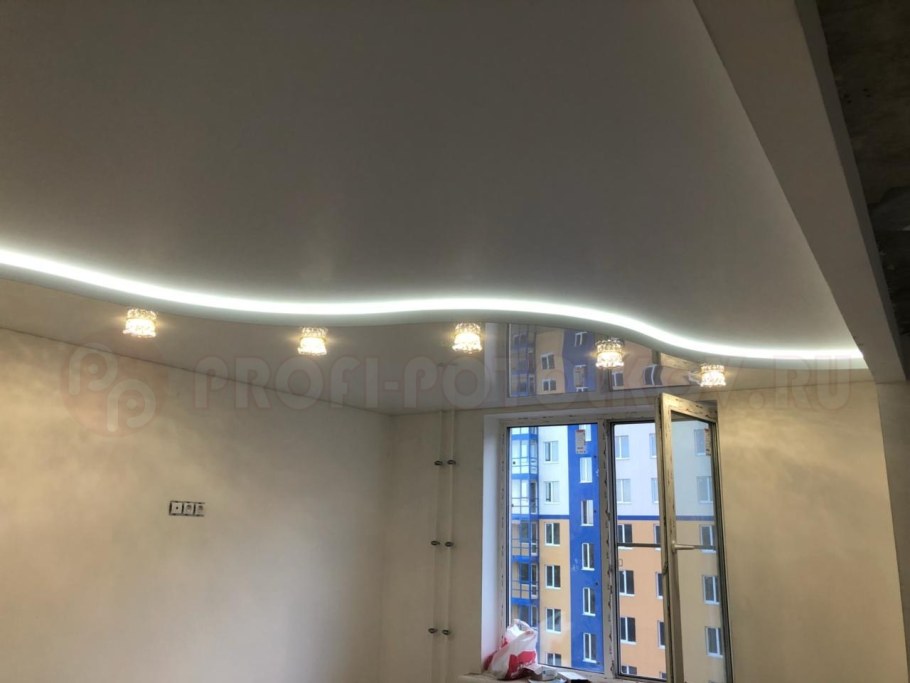 Многоуровневые потолки под натяжными