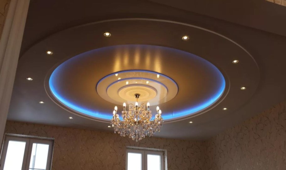 Двухуровневые натяжные потолки