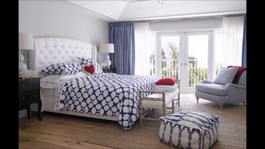 Белая спальня в морском стиле