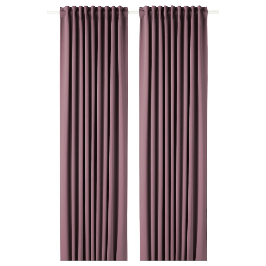 Majgull МАЙГУЛЛ гардины, блокирующие свет, 2 шт., сиреневый145x300 см