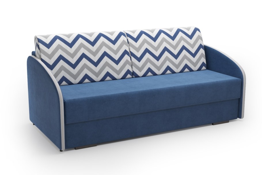 Диван Одри /Ultra Midnight/Lokki Blue/вставка Ultra dove Кристалл, шт