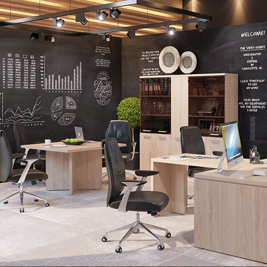 Стол руководителя правый тст189 дуб каньон