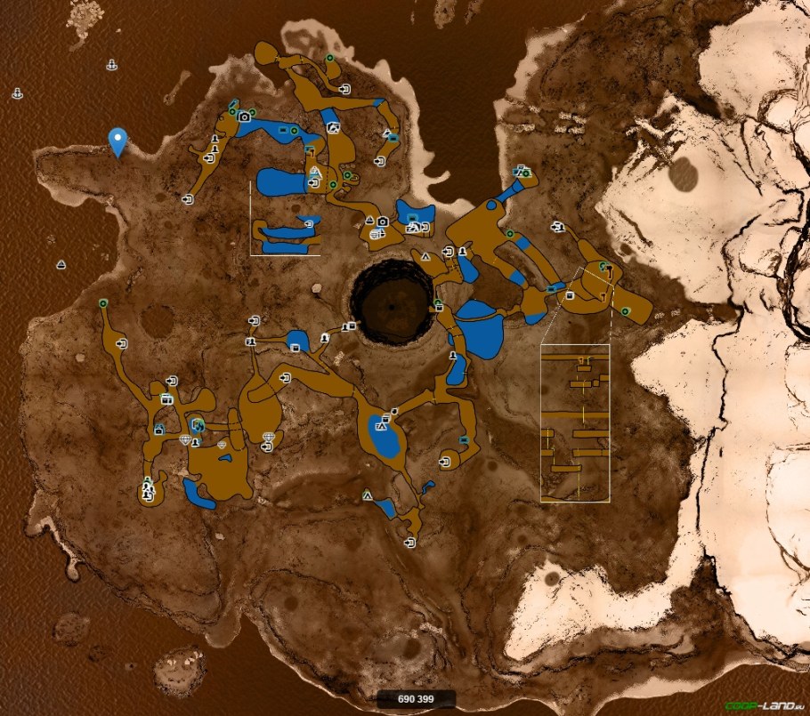 Карта пещер Форест