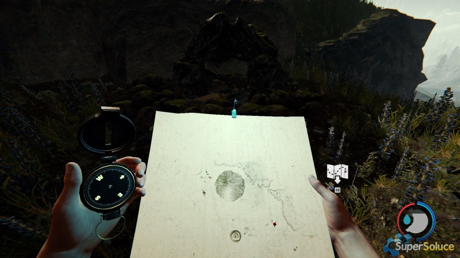 Карта в the Forest с пещерами катана