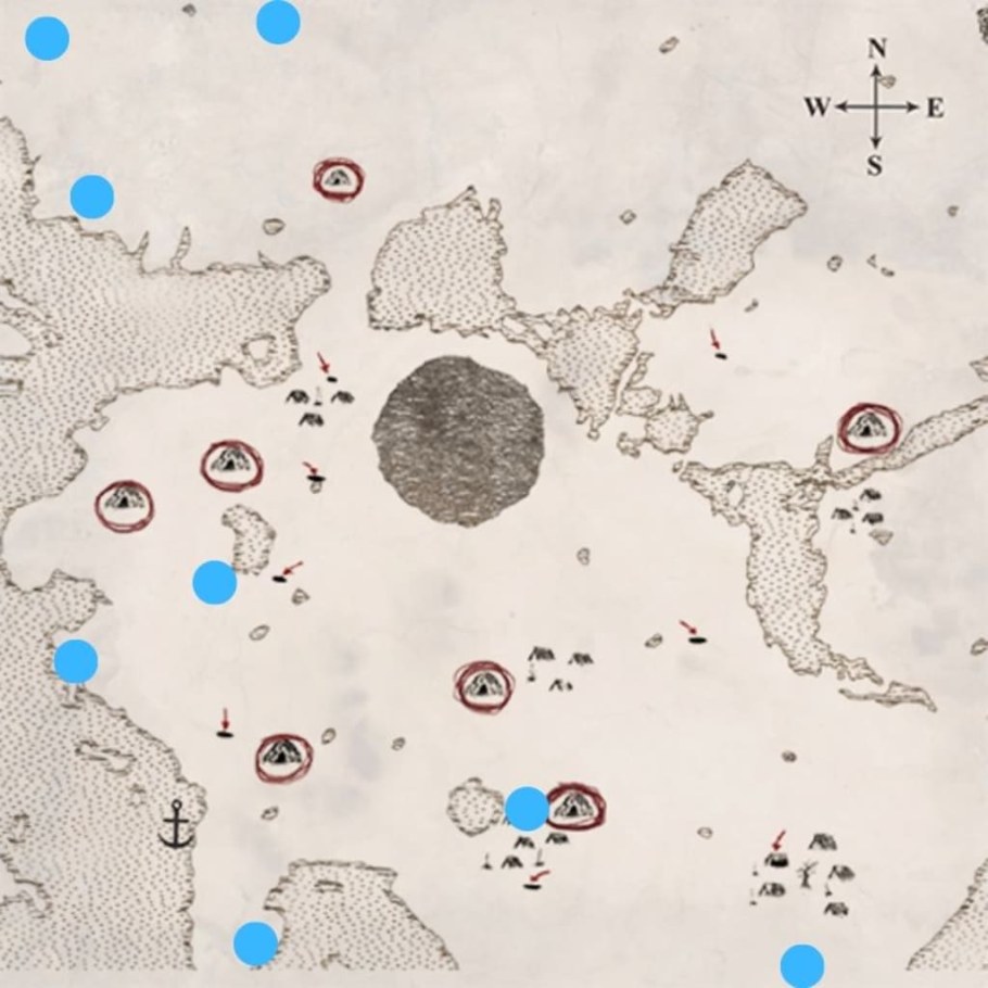 Карта всех частей пистолета в зе Форест