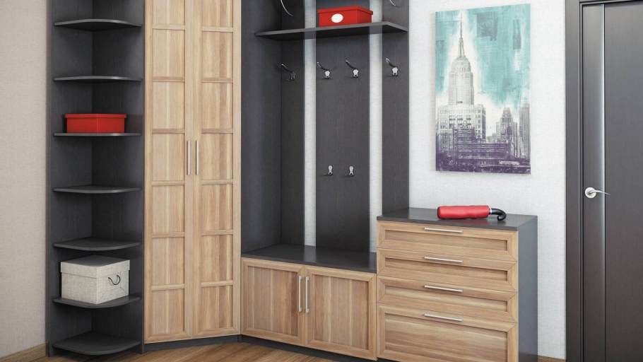 Стенка в коридор угловая