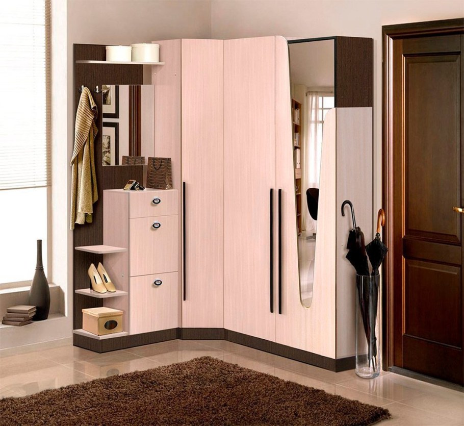 Современные угловые прихожие