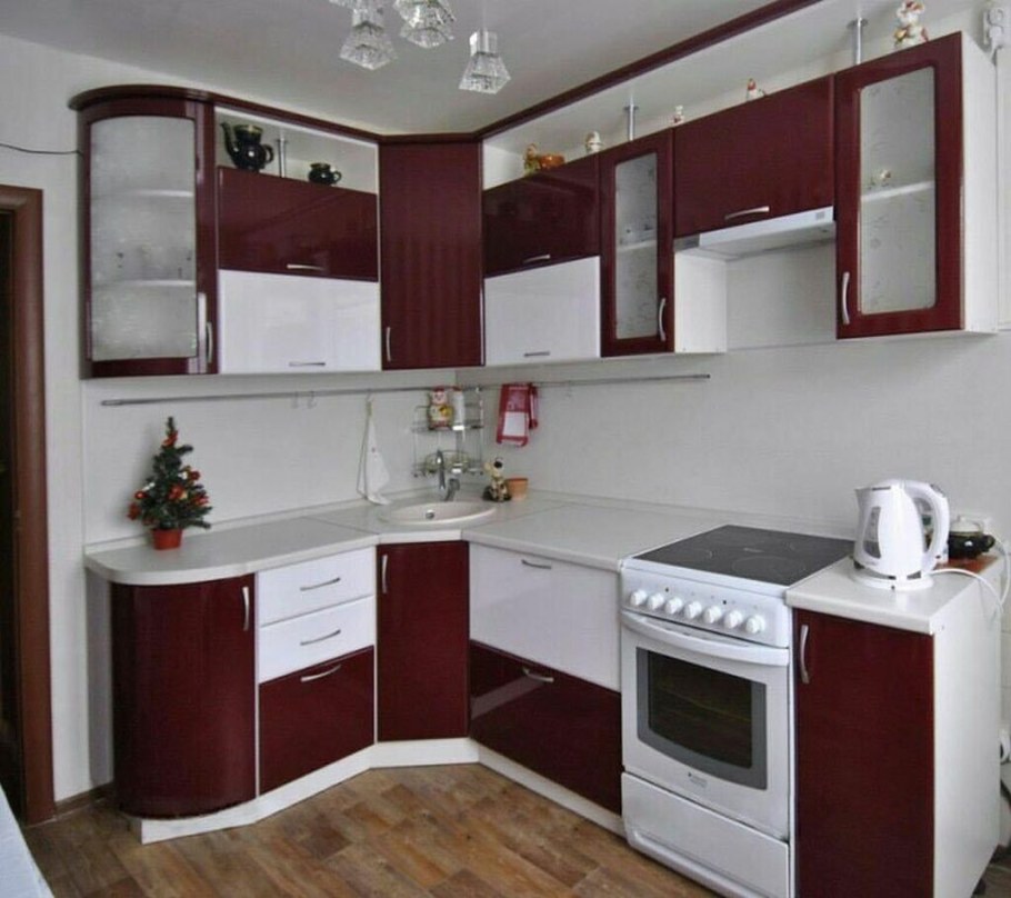 Кухни угловые на 9 квадратных метров с левым углом