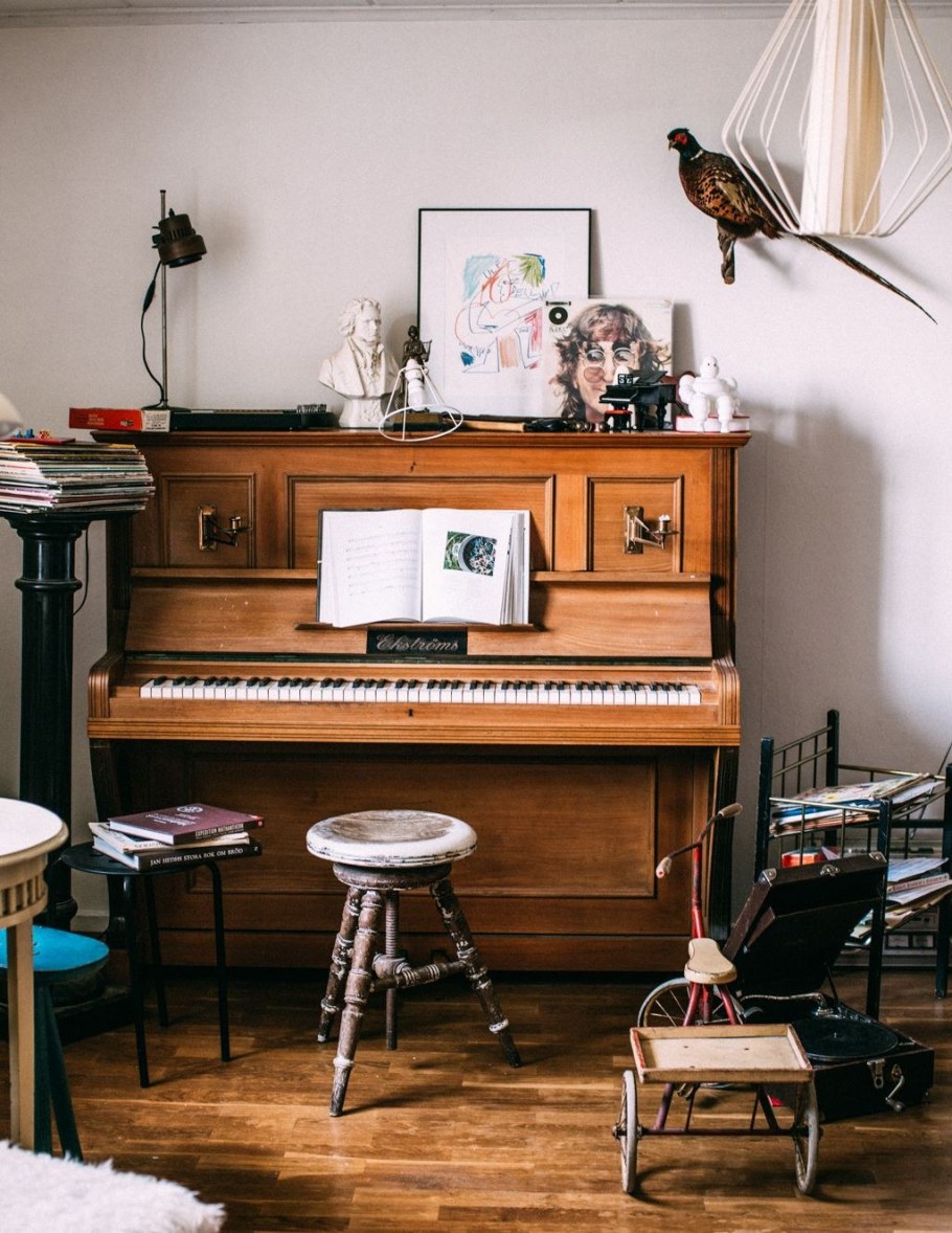 Пианино в интерьере