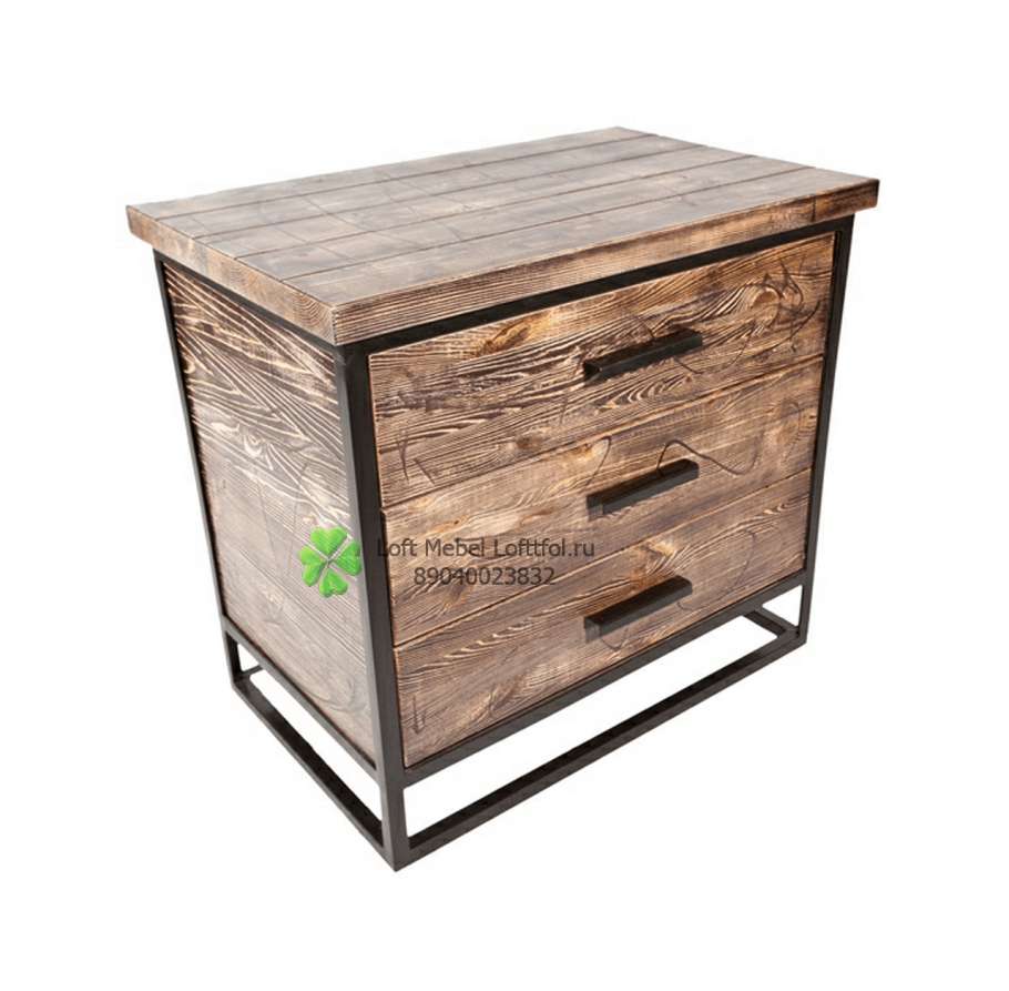 Тумба массив сосны лофт