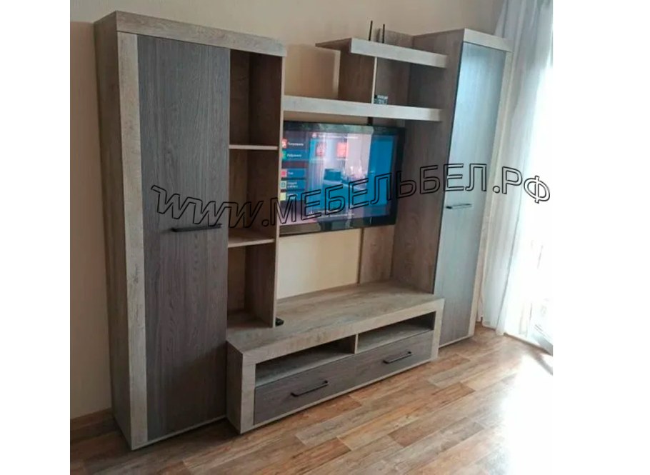 Гостиная Марсель-4 дуб Эндгрейн/ясень Анкор темный