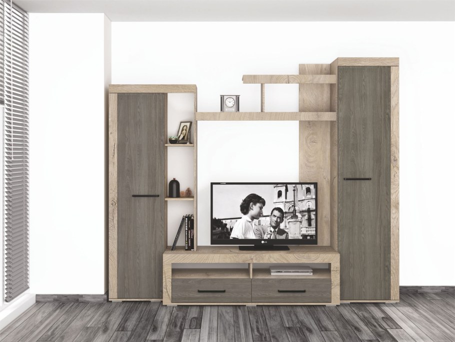 Гостиная Марсель-4 дуб Эндгрейн/ясень Анкор темный