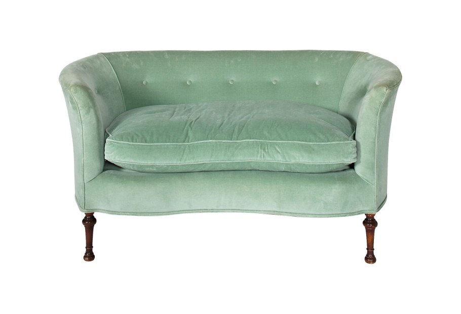 Винтажный вельветовый диван