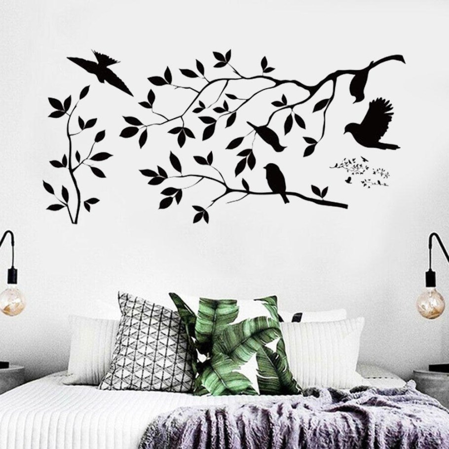 Наклейки интерьерные птички на ветке
