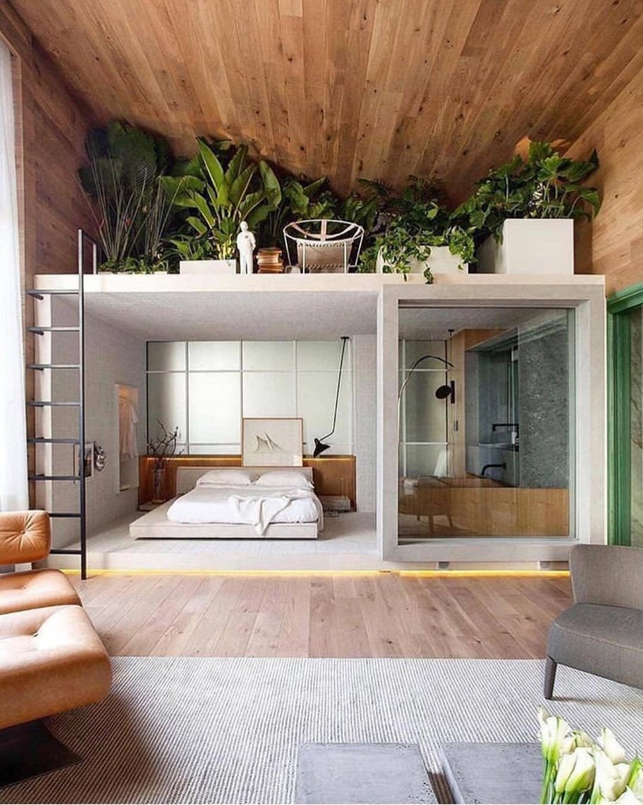 Спальня в стиле эколофт