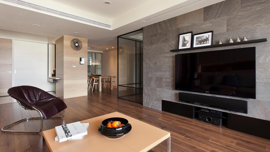 Отделка стен в гостиной