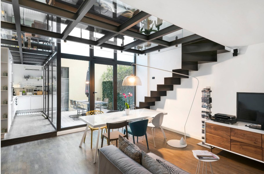 Интерьер коттеджа в стиле Хай тек