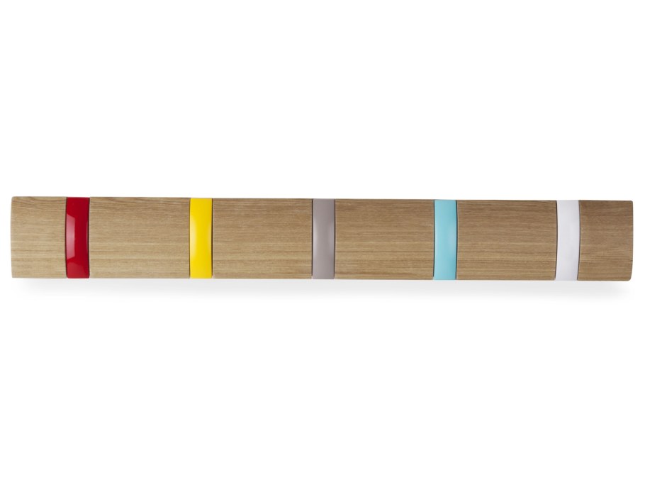 Горизонтальная Flip 5 крючков дерево